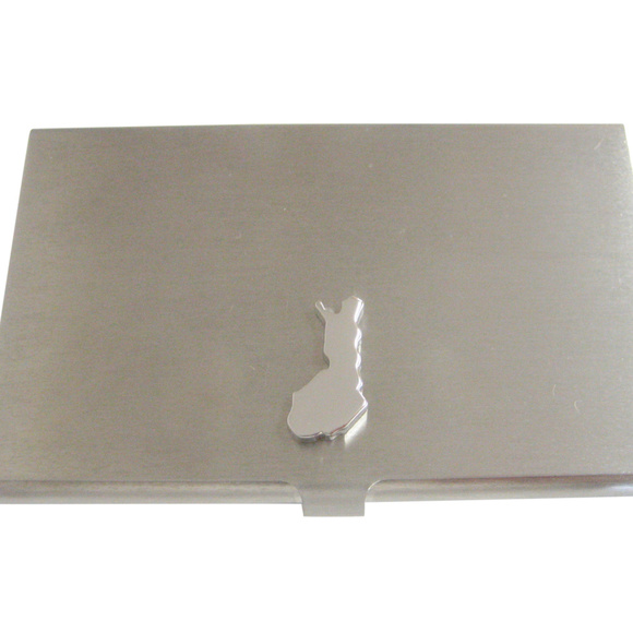 Finland with municipalities – Papurino Finland Map Shape Business Card Holder